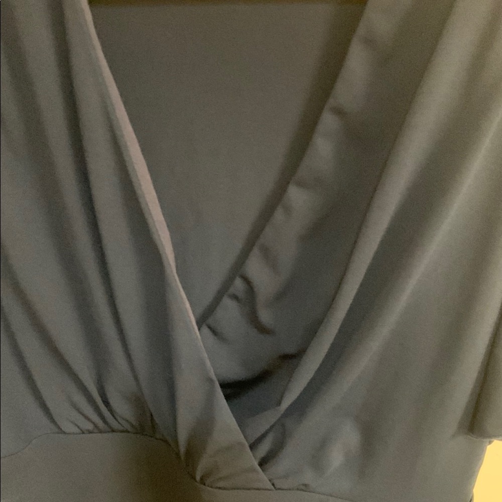 Blue Ruched Ruffled Blouse in size XL - Picture 3 of 8